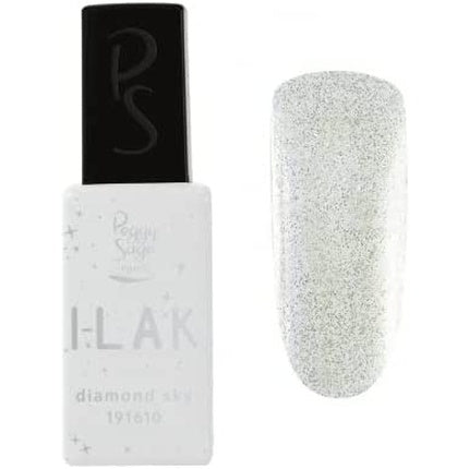 Gel Polish Peggy Sage I-LAK Diamond Sky Alb cu Sclipici 11ml