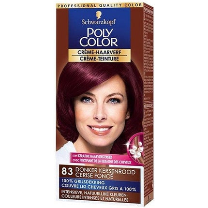 Vopsea păr, Schwarzkopf, Poly Color Creme 83, vișiniu închis