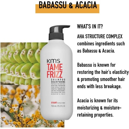 Condicionator KMS Tame Frizz pentru Păr Gros, 880 g, Alb, cu Pompa