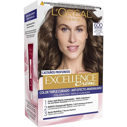 Vopsea de păr, L'Oréal, Excellence 600, șaten închis