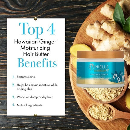Unt păr, Mielle Organics, Hawaiian Ginger, 340g, albastru