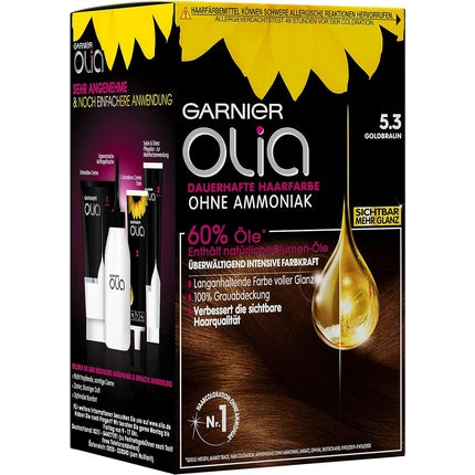 Vopsea de păr permanentă Garnier Olia 5.3 Golden Brown