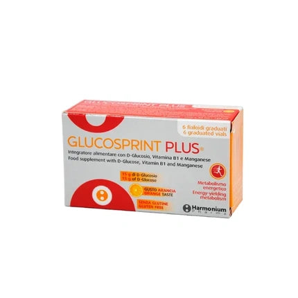 Glucosprint Plus, Harmonium Pharma Srl, 6 fiole portocalii