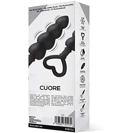 Plug Anal, Bo Cuore, silicon, negru
