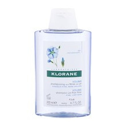 Șampon pentru păr subțire Klorane Flax Fiber Volume 400ml ambalaj transparent cu capac alb