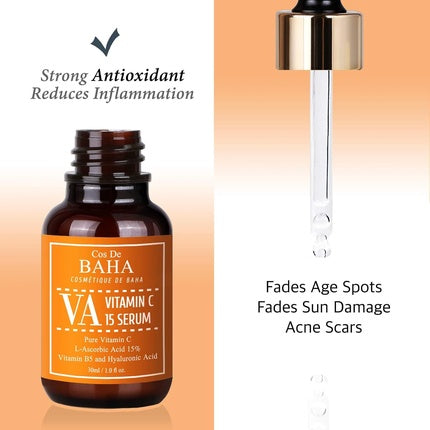 Serum cu Vitamina C 15% Cos De Baha, 30ml