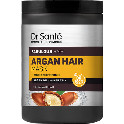Masca de păr Dr. Santé pentru păr deteriorat cu ulei de argan și keratină 1000 ml