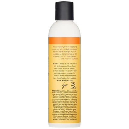 Jessicurl Aloeba Daily Conditioner for Curly Hair Island Fantasy, 8 Fl Oz