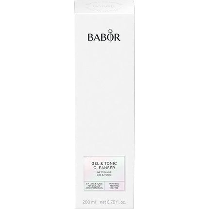 Gel de curățare și tonic Babor 2 în 1 pentru piele mixtă și grasă, 200 ml