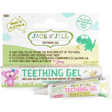 Gel Gingii Jack N'Jill, 25g, Vanilie, Ambalaj Verde și Roz