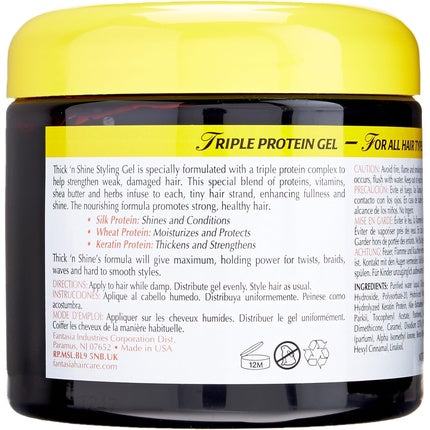 Gel de par, Fantasia, Thick 'N Shine, 473ml
