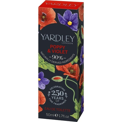 Apă de toaletă, Yardley London, Poppy și Violet, 50ml