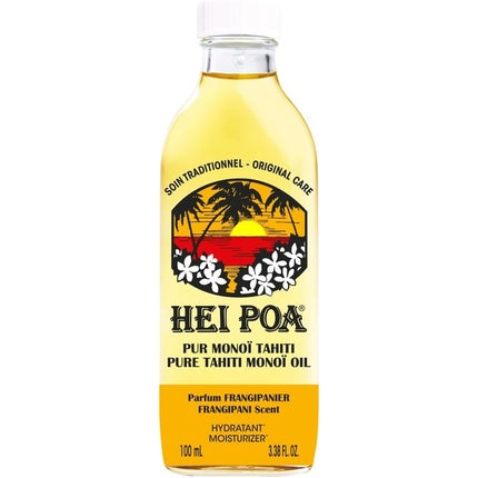 Ulei de corp Hei Poa Pure Tahiti Monoï Oil Frangipani 100ml galben