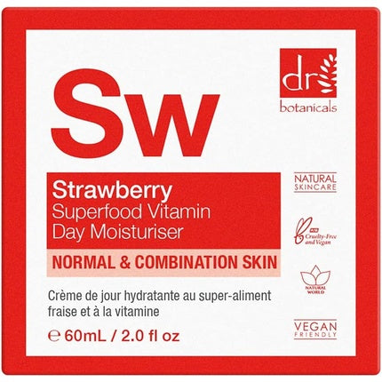Cremă hidratantă Dr Botanicals, Vitamina C, ulei de căpșune și ienupar, 60ml