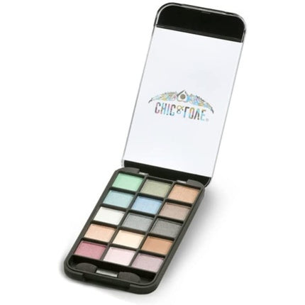 Paletă de ochi Chic & Love, set de umbre cu oglindă, 40g