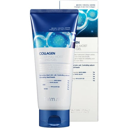 Gel Peeling, Farm Stay, Collagen, albastru