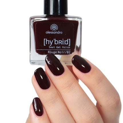 Lac de unghii Alessandro Hybrid Rouge Noir, roșu-negru, 8ml