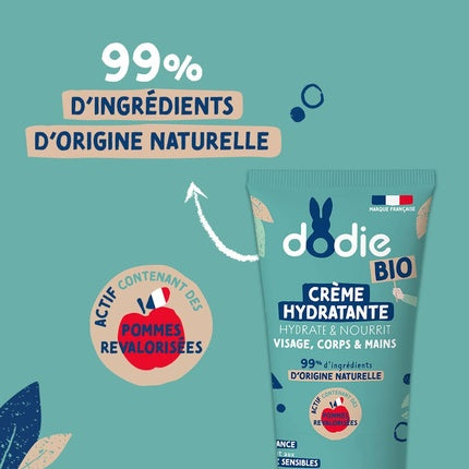 Cremă hidratantă Dodie Organic, față-corp-mâini, 75 ml, bio