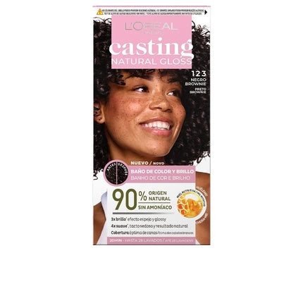 Vopsea de păr, L'Oréal Paris, Casting Natural Gloss, negru brunet
