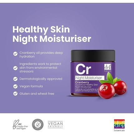 Cremă hidratantă față, Dr Botanicals, Noapte, fructe de pădure 60ml