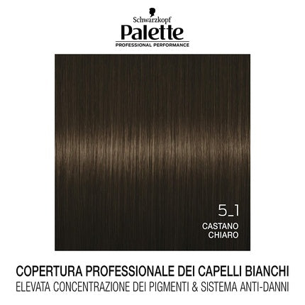 Vopsea de par, Schwarzkopf, Palette Professional Performance 5.1, Saten Deschis