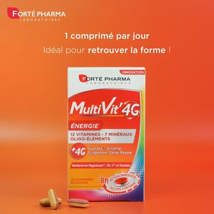 Forte Pharma Multivit' 4G Energie, supliment alimentar pentru fitness și tonus, cutie