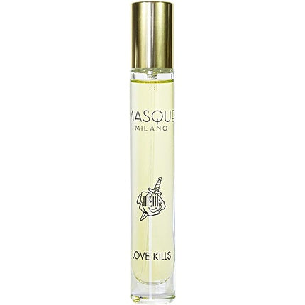 Eau de Parfum Love Kills, Masque Milano, 50ml, sticlă transparentă, capac auriu