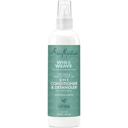 Condiționator fără clătire 2 în 1 Shea Moisture, Tea Tree și Ulei de Semințe de Borage, 8 oz