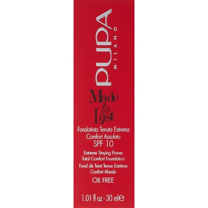 Fond de ten, Pupa Milano, Made To Last, 30ml