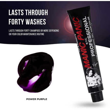 Vopsea de păr semi-permanentă, Manic Panic, Love Purple Power, 90ml