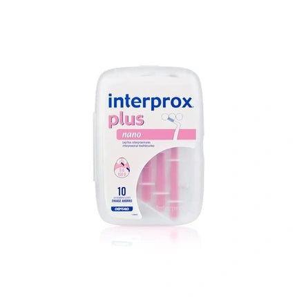 Vitis Interprox Plus Nano, periuțe interdentare, roz, 10 bucăți