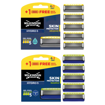 Rezervă Ras Wilkinson Sword Hydro 5 Sensitive 8 buc Albastre