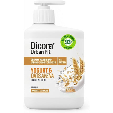 Săpun lichid Dicora Urban Fit, Iaurt & Ovăz, 500ml