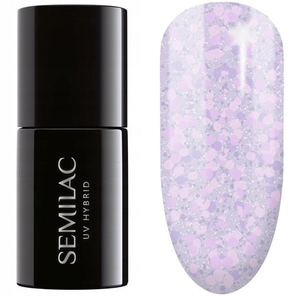 Semilac UV Hybrid Nail Polish 492 Icy Lavender Bliss, 7ml, Roz Lavandă