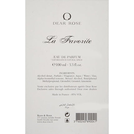 Parfum, Dear Rose, La Favorite, 100ml, auriu
