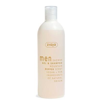 Gel de duș și șampon Ziaja Mountain Pepper Men, 400 ml