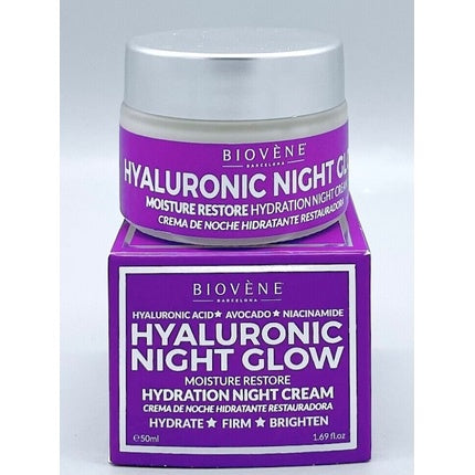 Cremă de noapte Biovène Hyaluronic Night Glow, 50 ml, Expiră 12/2024