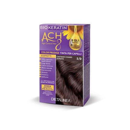 Tintă de păr Biokeratin ACHI8 Castano Chiaro Dorato (5/D), 212g