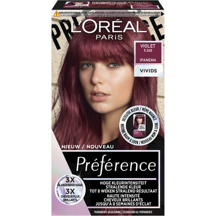 Vopsea de păr, L'Oreal, Preference Vivids, Violet