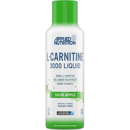 L-Carnitină 3000 Liquid, Applied Nutrition, Sour Apple, 480ml