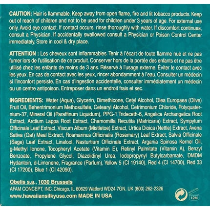 Hawaiian Silky, Mască de păr Hydrating Sleek Intense Repair Mask cu ulei de Argan Marocan, 241 g