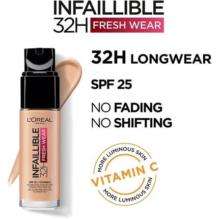 Fond de ten, L'Oréal, Infallible 32H Fresh Wear, SPF 25, 30ml
