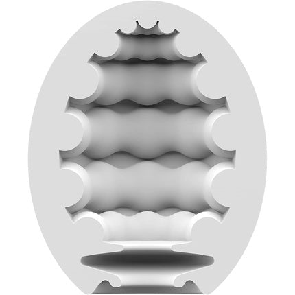 Masturbator Satisfyer Egg, Texture Riffle, TPE