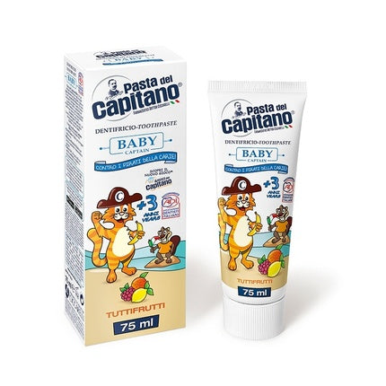 Dentifriciu copii, BabiPasta Captain Multi-Fruit, 75ml, gust fructe
