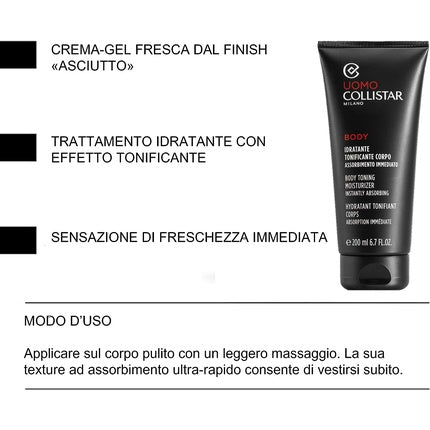 Cremă tonifiantă corp, Collistar, Uomo, 200ml
