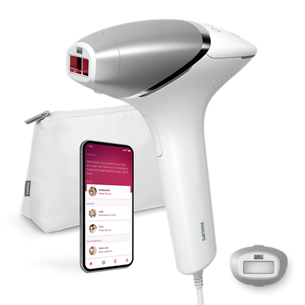 Dispozitiv Îndepărtare Păr, Philips Lumea IPL 8000 Series BRI94000/00, Alb, Include Apărător