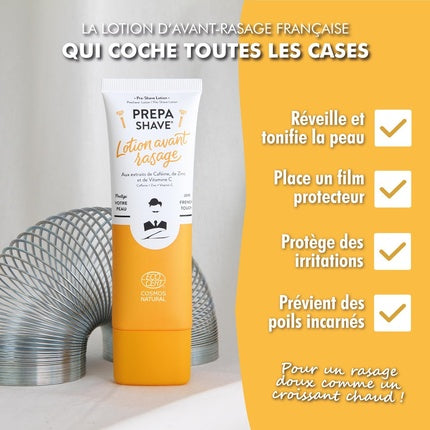 Cremă ras Monsieur Barbier Prepa Shave, 75ml, portocalie
