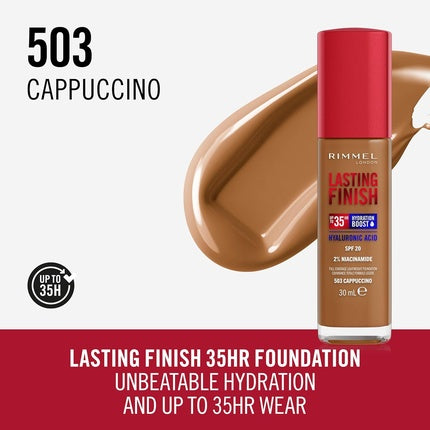 Fond de ten Rimmel London Lasting Finish 35HR 503 Cappuccino 30ml