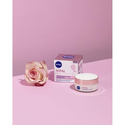 Cremă de zi, Nivea, Vital Radiant, 50ml, alb-roz
