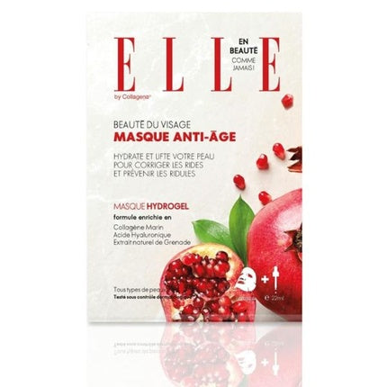 Elle Pomegranate Face Mask, Masque Anti-Âge, Hidrogel, 12 ml